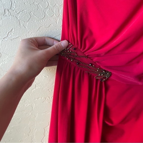 Calvin Klein‎ Red One Shoulder Cocktail Dress - Picture 4 of 8